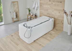 Gemini 2000 adjustable height bath in lowered position