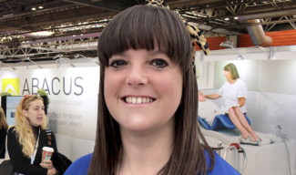 Louise Sharp at the OT show event stand