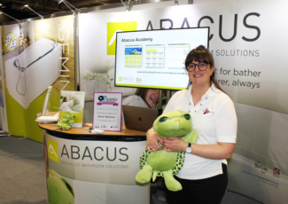 Occupational Therapist at the OT show Abacus stand