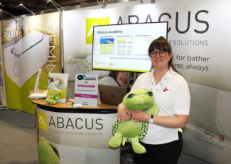 Occupational Therapist at the OT show Abacus stand