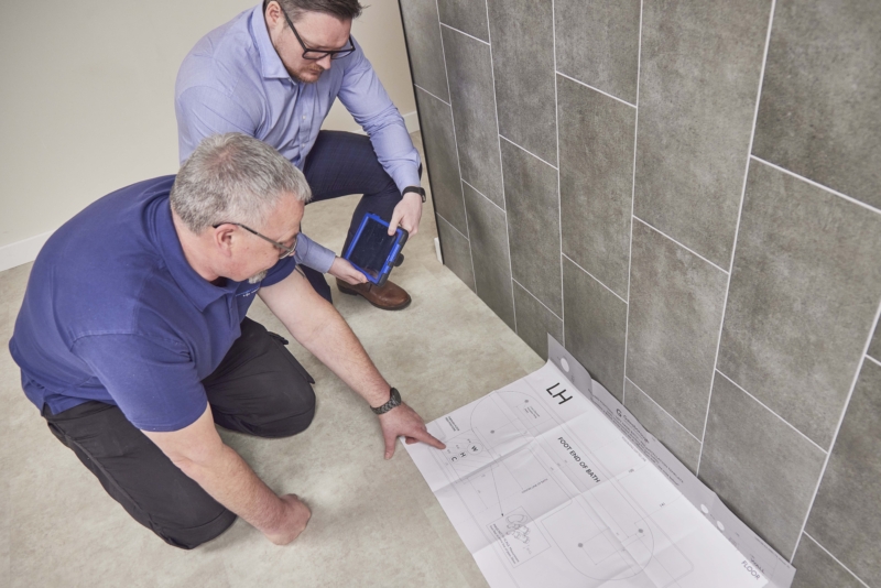 viewing bathroom installation plans